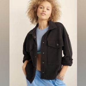 Aerie Fleece Cropped Shacket